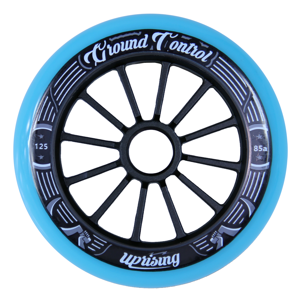 GC Wheels 3-pack turquoise/ black 125mm 85A